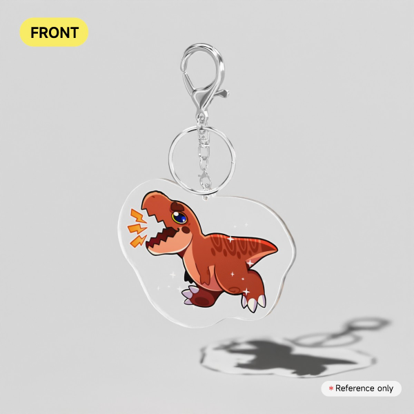 L T-rex/skeleton keychain