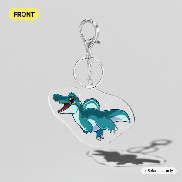 L Spinosaurus-skeleton keychain