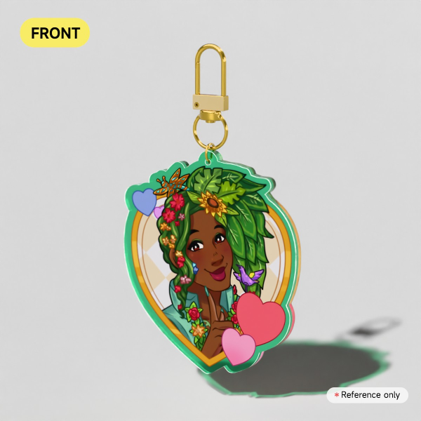 Date Everything Prissy Colored Edge Acrylic Keychain