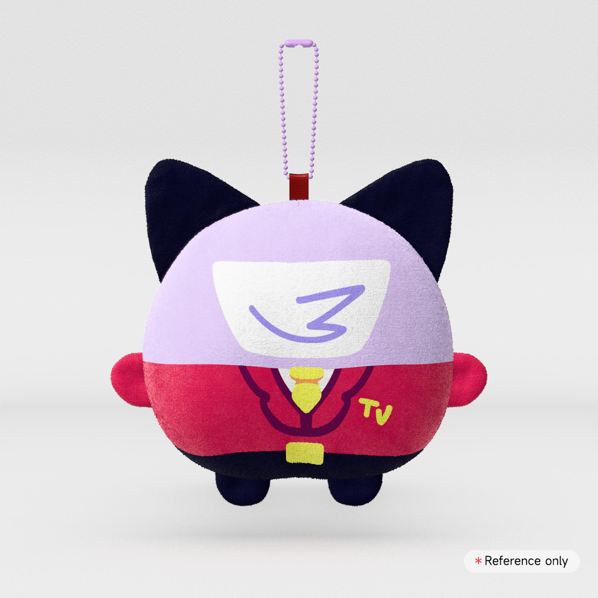 Tenna Mochi Face Plush Keychain