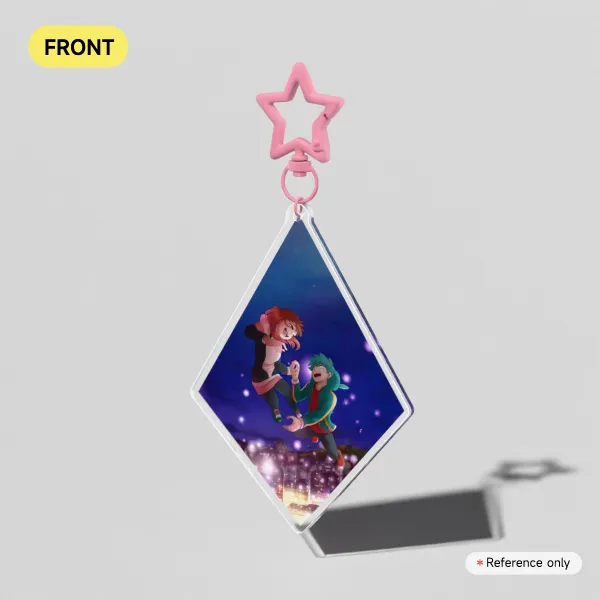 Izuocha floating - keychain with background
