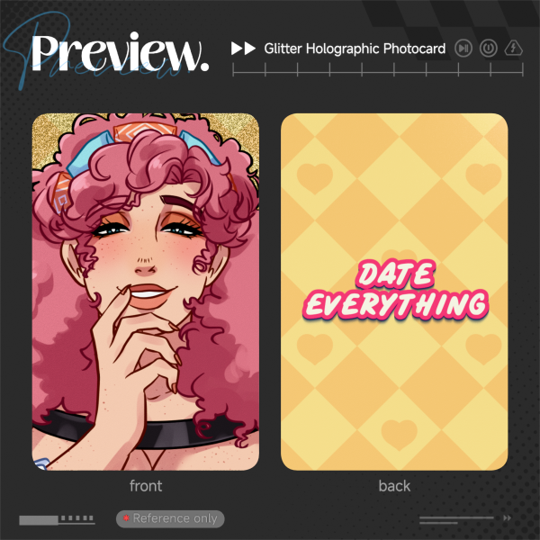 Date Everything Betty Glitter Holographic Photocard