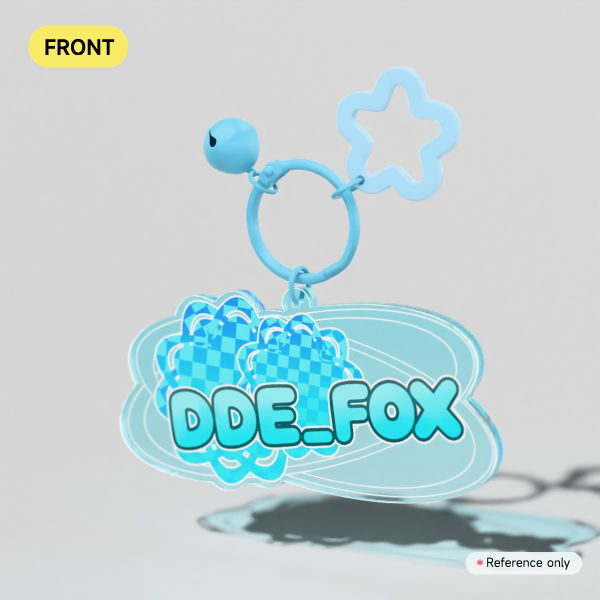 DDE_FOX LOGO Clear Acrylic Keychains