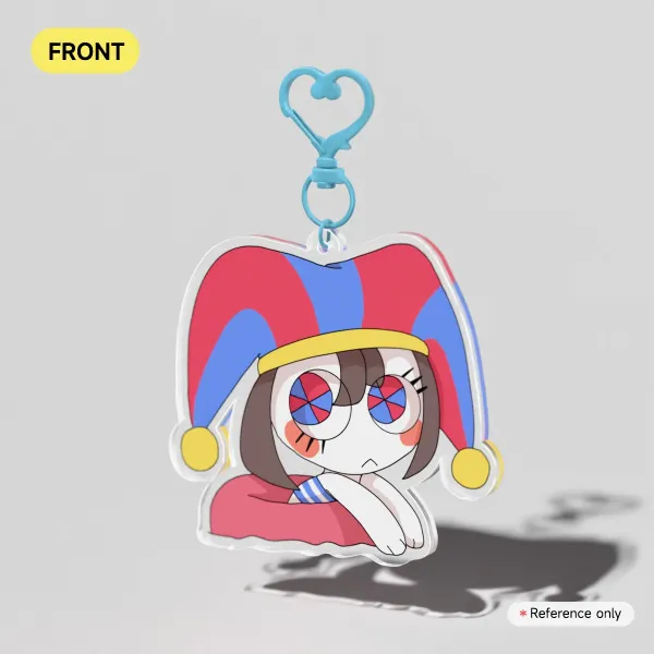 Beach Day Pomni-Acrylic Keychains