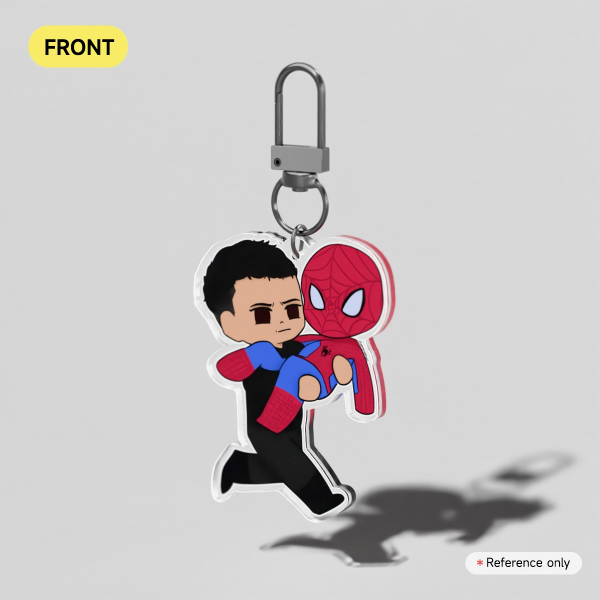 Spiderman and punisher Clear Acrylic Keychains