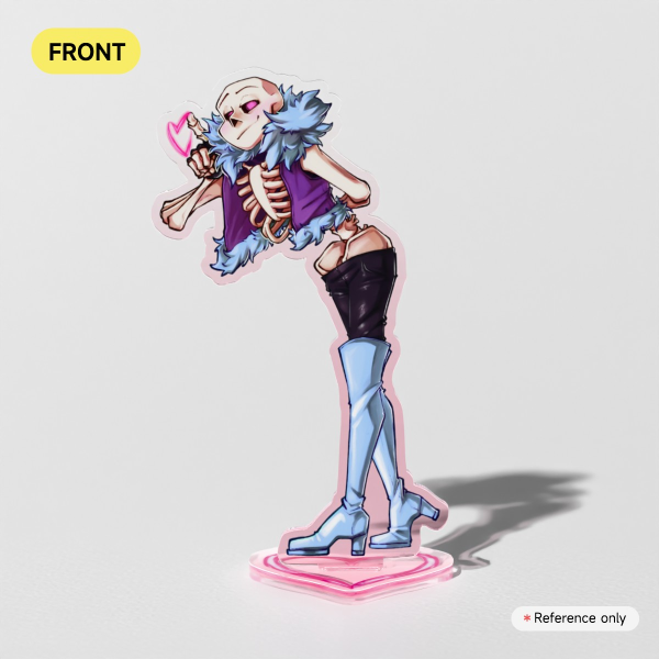 Lust Sans - colored acrylic standee