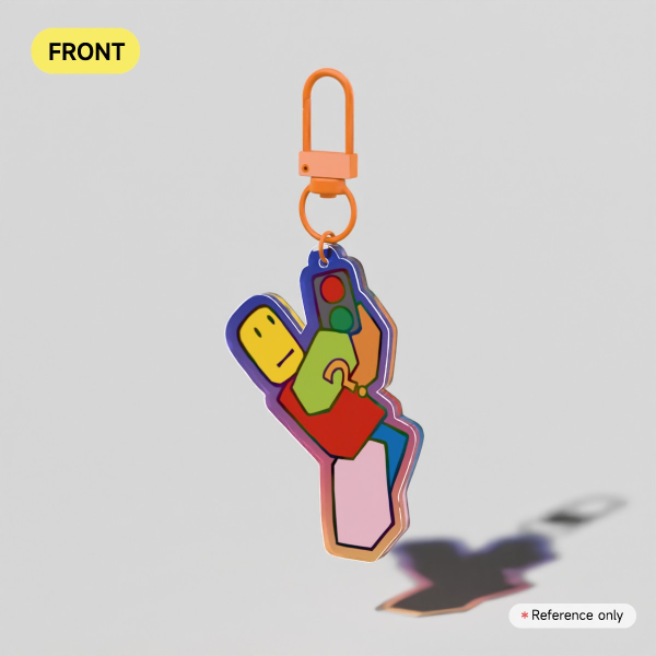 Operator Construction Acrylic Keychain