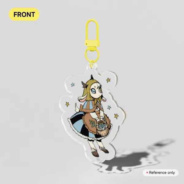 White Goat Keychain