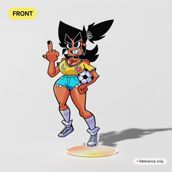 Josie in Colombian Soccer JerseyClear Acrylic Standees
