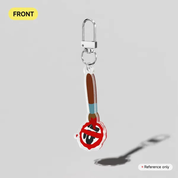 Anti-Ai - Paintbrush - Clear Acrylic Keychains