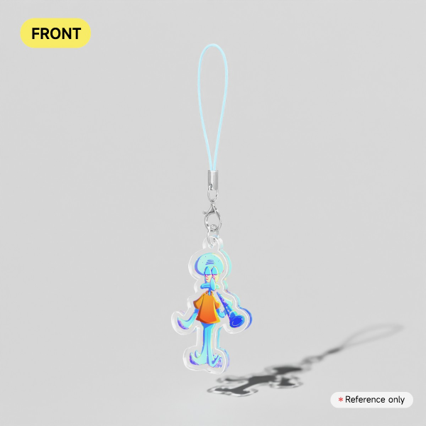 Squidward Tentacles Phone Charm Clear Acrylic Keychain