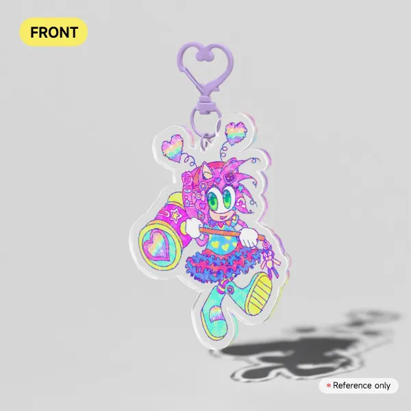Decora Kei Amy Rose Clear Acrylic Keychain