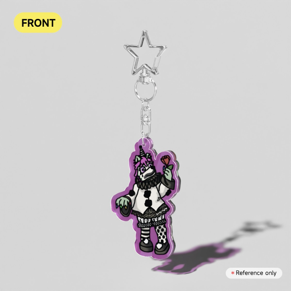 2026 HALLOWEEN CLOWN FEST - Cedar La Pierrot - Colored Edge Acrylic Keychains