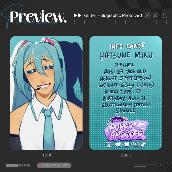 CMS Miku - Glitter Holographic Photocard 