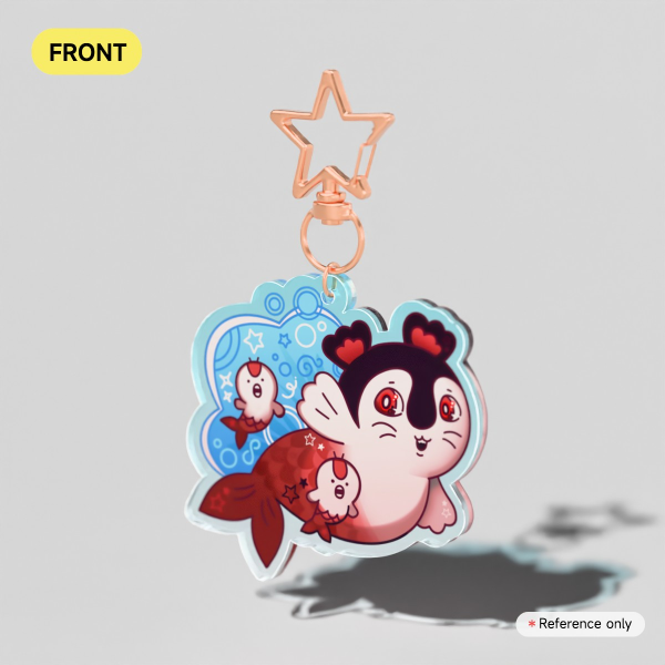 chiikawa siren/mermaid keychain