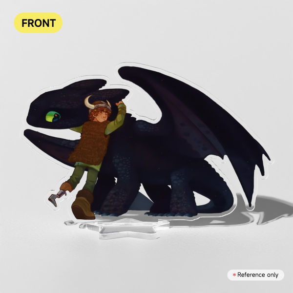 Toothless and Hiccup Standees