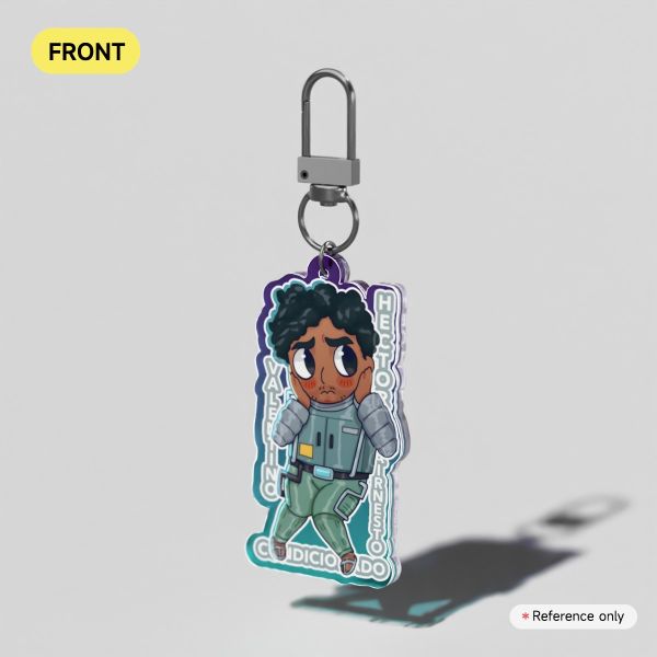 Hector Acrylic Keychain (with text)
