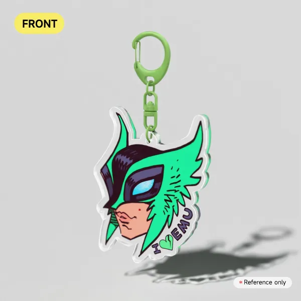 Emerald Emu Acrylic Keychains