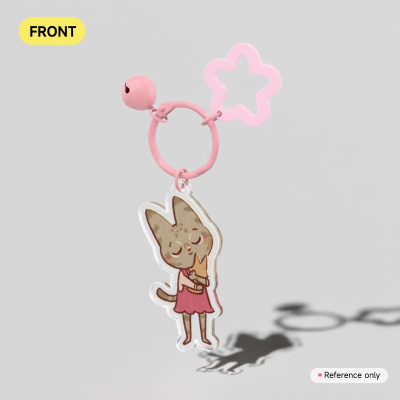 Little Cat hug Acrylic Keychain