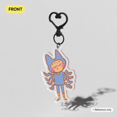 Spider Cat Acrylic Keychain