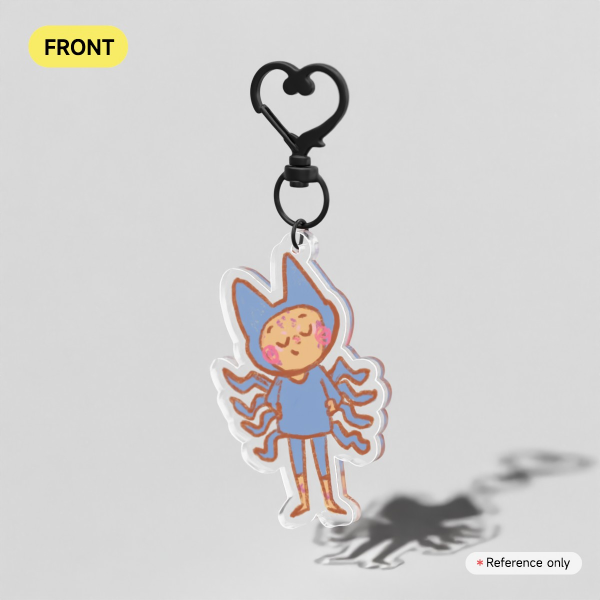 Spider Cat Acrylic Keychain