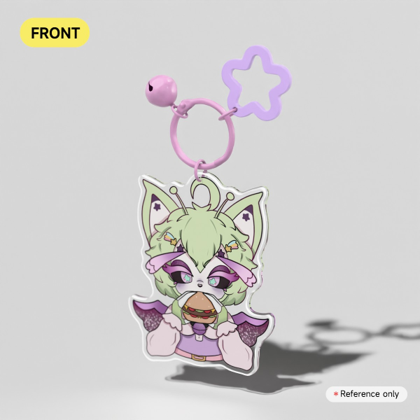 Alien Husk rounded acrylic keychain || hazbin hotel