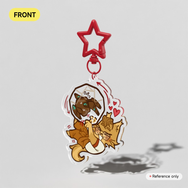 Kitty Grace and Rocky Keychain