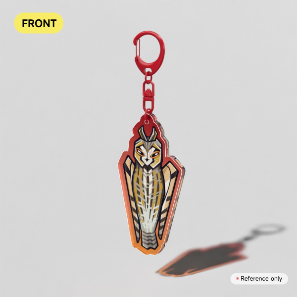 Long-eared owl - Acrylic Keychain
