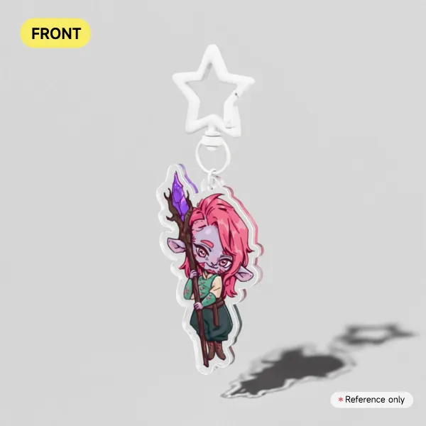 Caduceus Clay Acrylic Keychain