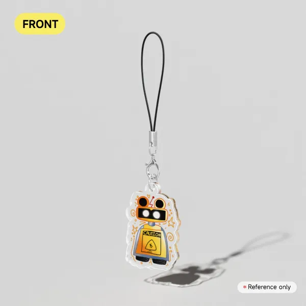 Wet floor bot phone charm!
