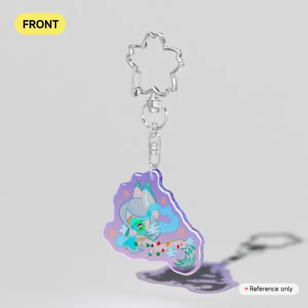 Lonely with birds. Single-side Rounding Acrylic Keychains