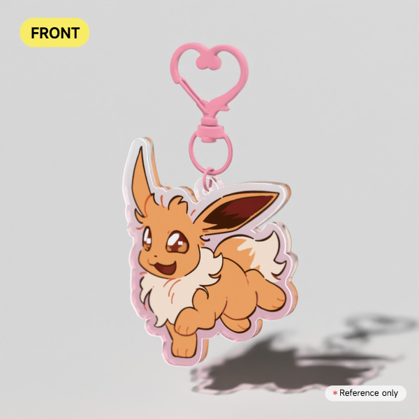 Cute Running Eevee Keychain