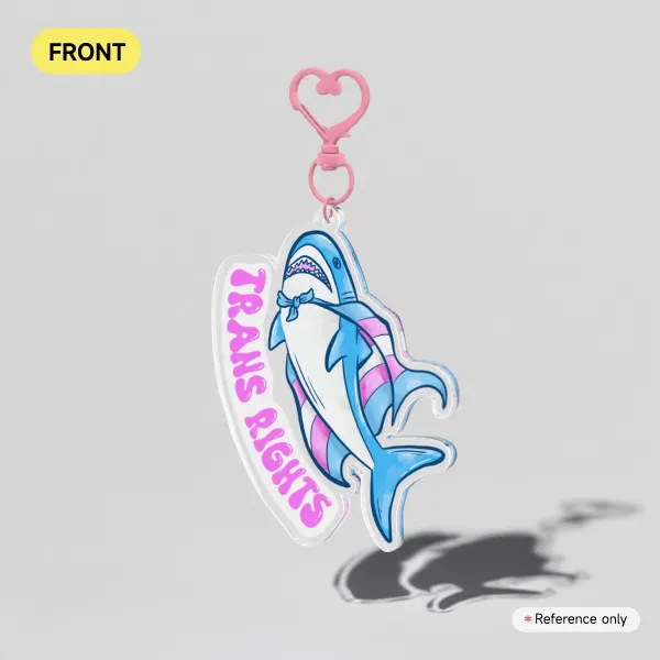 Trans rights keychain