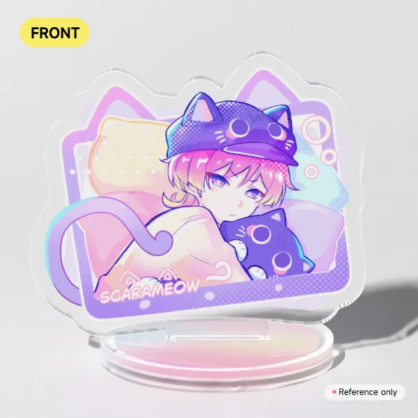 Pink Scarameow Plushie Standee