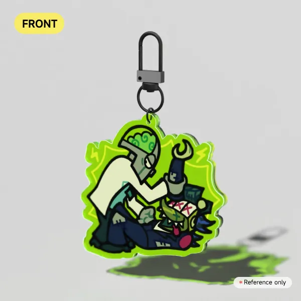 Frankenstein Prethinker and Duck Shuffler (Brian/Buck Ruffler) - Colored Edge Acrylic Keychain