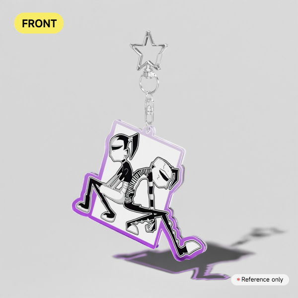 Johnny and Devi Clear Acrylic Keychains