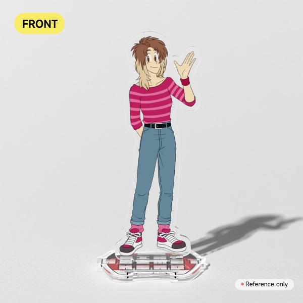 Bike Helmet Hero: Origins - Marnie Peters (c. 1987) - Clear Acrylic Standee
