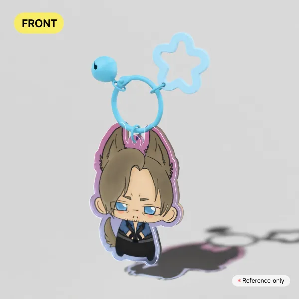 Clear Acrylic Leon Kennedy  Keychains RE6