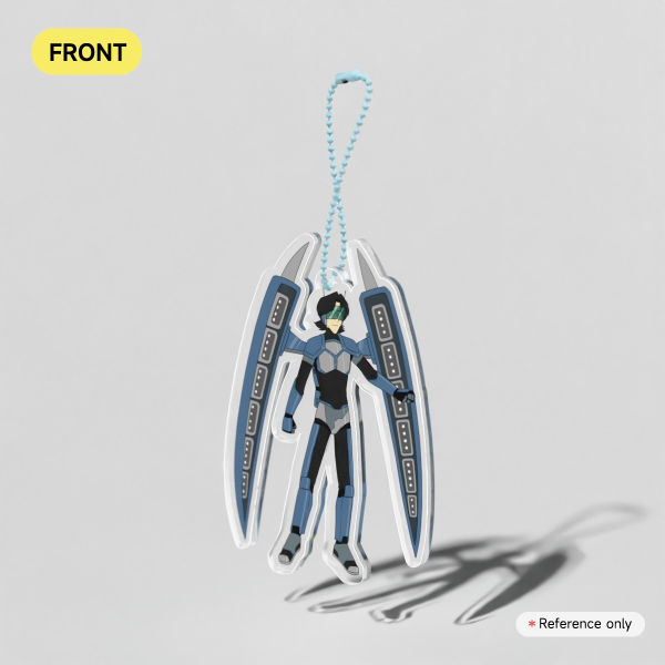 Bike Helmet Hero: Legends - Emerlectron (c. 1999) - Clear Acrylic Keychain