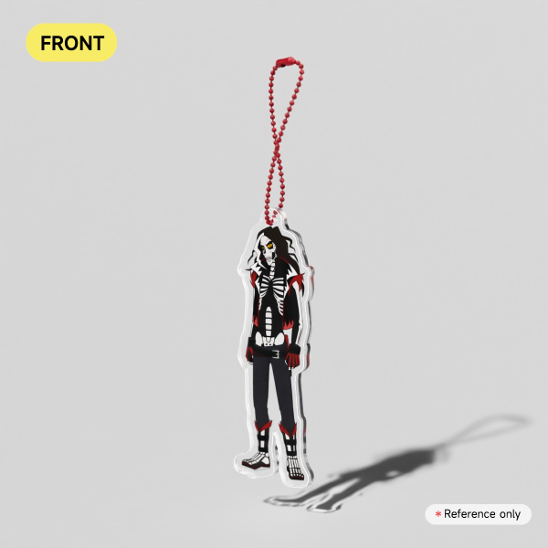 Bike Helmet Hero: Legends - Black Mashetti (c. 2009) - Clear Acrylic Keychain