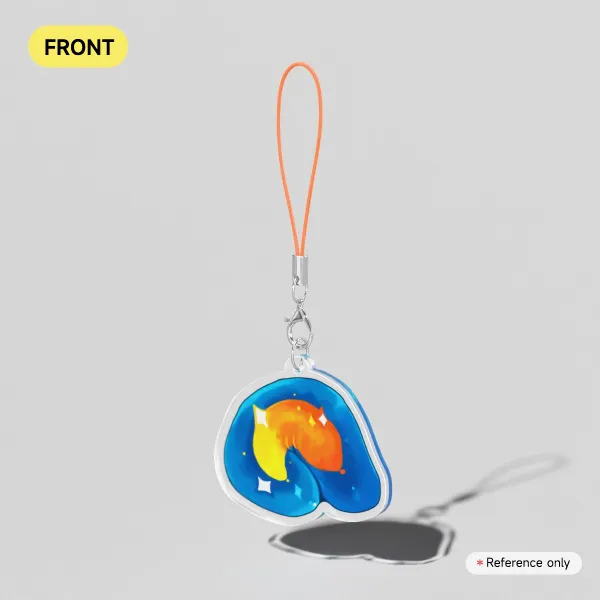 Clear Acrylic Worm Director Keychain