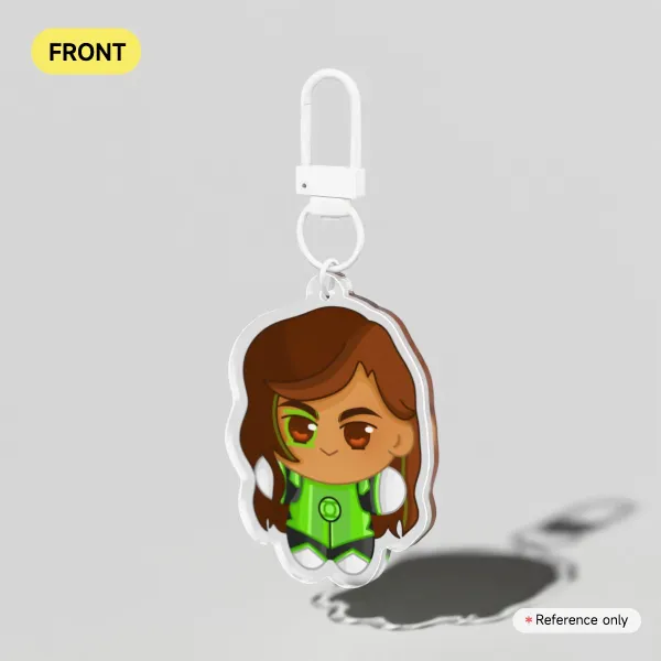 Green Lantern Jessica Cruz Acrylic Keychain