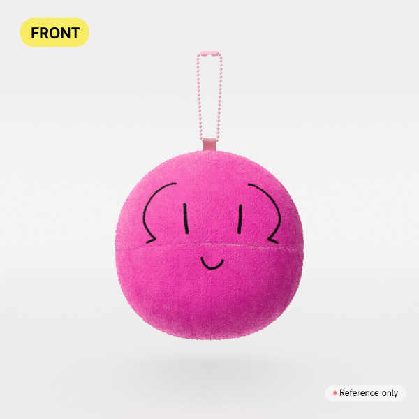 PinkFace Ball Plushie Keychain