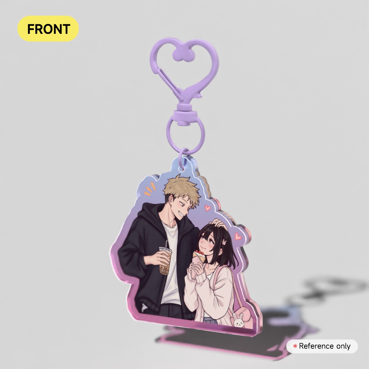 Nishi x Yamada Acrylic Keychain - you and I are polar opposites