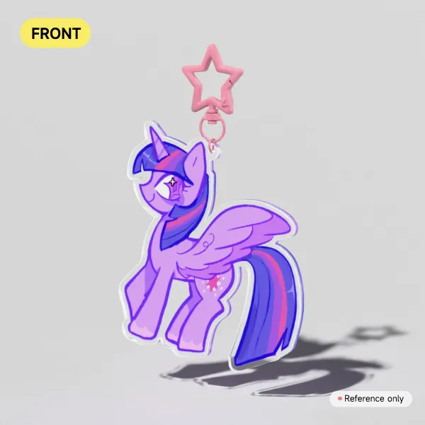 MLP G4 Twilight Sparkle Clear Acrylic Keychains