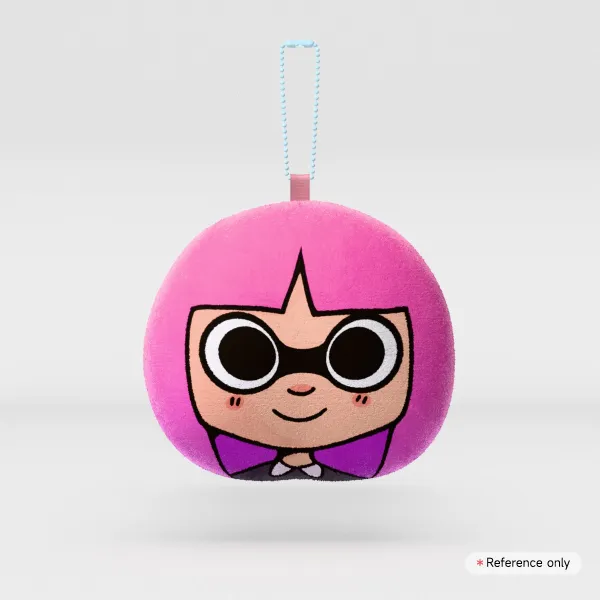 Sleepy plush mochi face charm