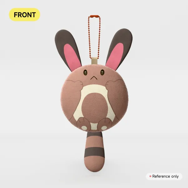 Round Ferret Baby Plush Keychain