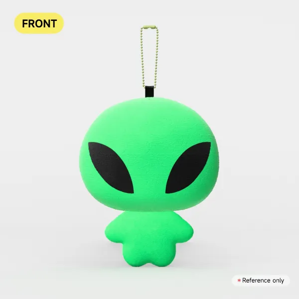 Little Green Mochi Doll Plush keychain