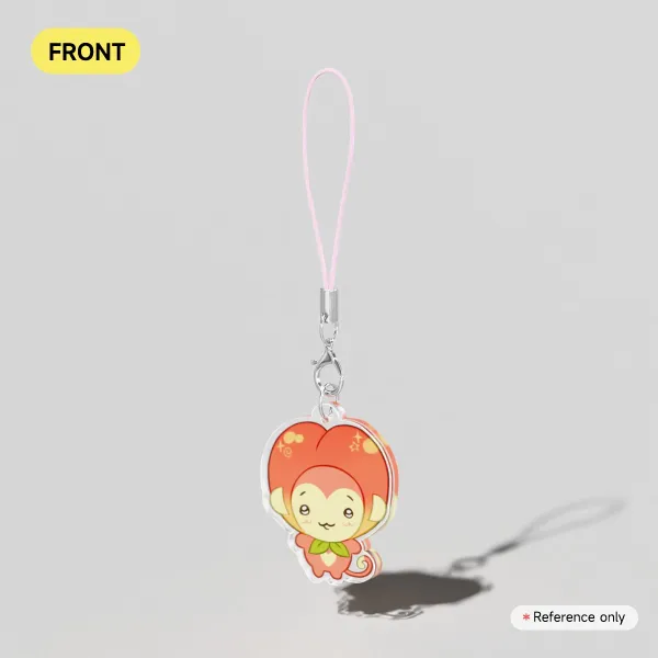 peach monkey phonecharm