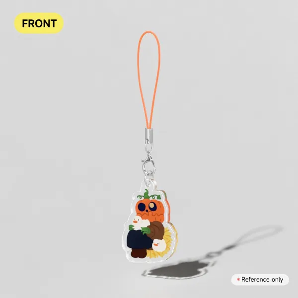 Pumpkin Girl With Her Ducks Keychains